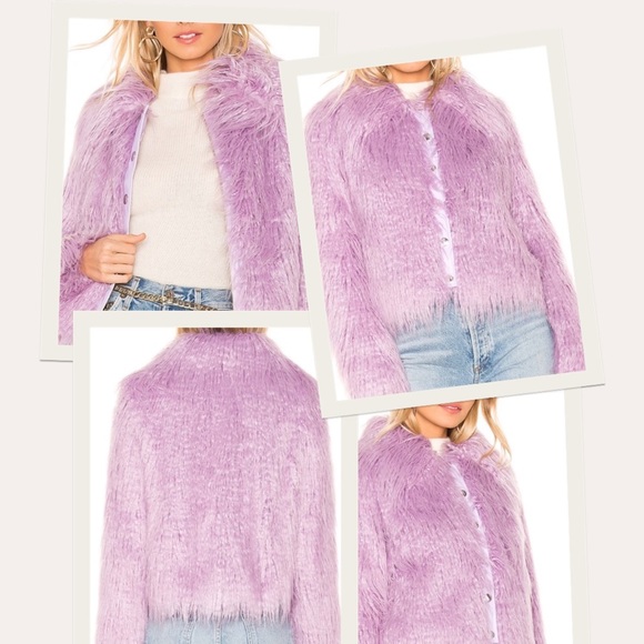 Purple faux fur jacket 💜 - Picture 2 of 4